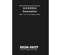 agenda 2026 2027 journalier a5 : 1 jour par page avec Heure 12 mois de juillet 2026 juin 2027 1 page par jour horaire 07h00 à 21h00 | français |Planificateur professionnel de 365 Jours | format a5