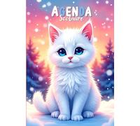 Agenda 2026 2027 Kawaii Chat: CP - CE1 - CE2 - CM1 - CM2 | Organisateur et Planificateur Journalier | 2 Jours Par Page | Français