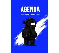 Agenda 2026-2027: Lycée | Collège | Primaire | 15 x 21 cm | 1 Page par Jour pour chaque jour de la semaine | De Septembre 2026 à Juillet 2027 | Pour Garçons