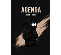 Agenda 2026-2027: Lycée, Collège, Primaire | 15 x 21 cm | 1 Page par Jour pour chaque jour de la semaine | De Septembre 2026 à Juillet 2027 | Pour Garçon