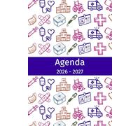 Agenda 2026-2027: Regalo para Médicos, Enfermeras, Personal Sanitario, Estudiantes, Vista Semanal y Mensual, Gráfica relacionada con la medicina