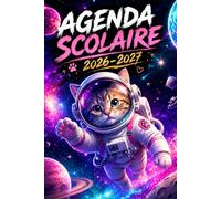 agenda 2026 2027 scolaire animaux: Prenez le contrôle total de votre temps et réussissez vos études grâce à notre Planificateur Journalier 1 Jour Par Page, simple et efficace Motif chat