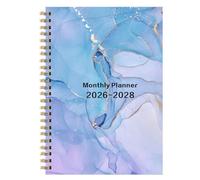 Agenda 2026 - 2028 - Agenda mensual, cuaderno de calendario con espiral, diario de 36 meses con registros | Guía del de referencia de seguimiento de la productividad en casa