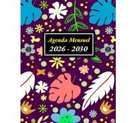 Agenda 2026-2030 Mensuel: Planificateur Mensuel 5 ans de Janvier 2026 à Décembre 2030, 1 Mois sur 2 Pages, Format a4.