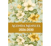Agenda 2026-2030: Planificateur Mensuel 5 ans | 60 Mois | de Janvier 2026-Décembre 2030 | 1 mois sur 2 pages | Organisateur Français | Grand Format A4 | 155 Pages.