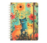 Agenda 2026, 21,5 x 15,5 cm, cuaderno de agenda encuadernado en espiral, para planificación diaria, planificador de citas con establecimiento de objetivos y seguimiento de hábitos, cuaderno resistente