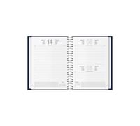 Agenda 2026 A5 espiral día vista azul oscuro