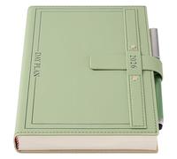 Agenda 2026 A5 página al día, agenda 2026 día por página, de enero a diciembre, agenda de 12 meses 2026 con juego de bolígrafos, pestañas mensuales coloridas, 3 marcadores, bolsillo interior (verde)