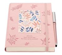 Agenda 2026, A5, página por día, agenda organizadora, agenda diaria, de enero de 2026 a diciembre de 2026, planificador semanal mensual con bolígrafo, calcomanías (rosa 2026, A5)