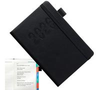 Agenda 2026 A5 Planner with Strap, English Vertical Stripes Notebook, ideal Journal for Fitness, Academic Use, Business Trips, Daily Planning, Home, Travel, School, Students, Meetings, Commute