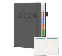 Agenda 2026 A5 Planning Notebook with Tabs Yearly Planner 2026 for Organizing To-Do List Home School Offices Classroom Meeting Room Studio Daily Weekly Schedule