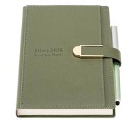 Agenda 2026, A5, un día por página, enero de 2026 a diciembre de 2026, planificador diario con bolígrafo, planificador de tapa dura con pegatinas, bolsillo interior, papel más grueso de alta calidad