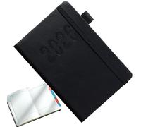 Agenda 2026, agenda 2026, 21,5 x 14,5 cm, diario de rayas verticales A5 con correa, organizador diario inglés para estudiantes, profesores, trabajo, viajes, negocios, uso doméstico