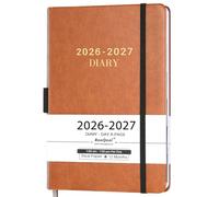 Agenda 2026 - Agenda 2026 Dia Por Pagina de enero a diciembre de 2026, con Pestañas Mensuales, Bolsillo Interior, con Banda, 14,3 x 21 cm