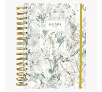 Agenda 2026 / Agenda dia por pagina de Enero 2026 a Diciembre 2026 / Agenda Anual 2025 Personalizada Tamaño A5 / Encuadernación Wire-o Oro. ONEPERSONAL (VERDE-G)