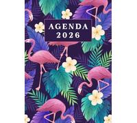 Agenda 2026 anual día por página: Grande diaria A4 , Planificador diario y mensual, Calendario 12 meses por horas, Organizador 2026 español - flamenco