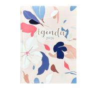 Agenda 2026 Anual Vista día por página con Versículos Bíblicos y Frases célebres Tapa Dura Pura Vida Flores Blancas/Azules/Rosas