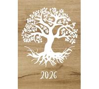 Agenda 2026: Arbre de Vie Naturel | Semainier (une semaine sur deux pages) | Grand format - A4 | 21x29,7 cm | Planning hebdomadaire horizontal | Lignes | Weekly planner