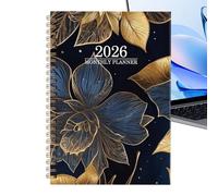 Agenda 2026 - Bloques Grandes Flor con Fechas - Libro De Calendario 2026 Planificador Mensual - Para Planificar Citas Académicas Hogar Escuela Oficina Estudio Trabajo Profesor