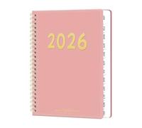 Agenda 2026 - Calendario de 12 meses en espiral para planificación organizada, planificador semanal 2026 con diseño espacioso, accesorio académico para estudiantes, mujeres y profesores, familia en