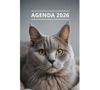 AGENDA 2026 - CHAT: Petit format de poche | 4 langues | Janvier à Décembre 2026 | 52 semaines | 1 semaine sur 2 pages | Format pratique 10x15 cm, 115 pages | Fantaisie, original | Cadeau à offrir