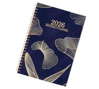 Agenda 2026 con estampado de flores de doble bobina para tomar notas y planificación diaria, 6.5 x 8.5 pulgadas, fácil de escribir