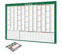 Agenda 2026 | Cuaderno de planificación grande de 29 x 20 pulgadas con etiquetas de punta - Calendario de pared de oficinas | para planificación, trabajo, escuela, decoración del hogar, entrenamiento