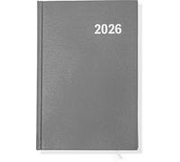 Agenda 2026 Día Página A5 - Tapa Extradura con Diseño Sencillo y Elegante, Agenda 365 días, Perfecta Para Personas de Todas las Edades y Estilos de Vida - Edicion Español (Gris)