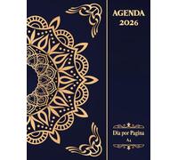 Agenda 2026 Dia por Pagina A4: Planificador 2026 Grande | 365 días del 01/01/2026 al 31/12/2026 | 1 Página = 1 Día | Horario de 08:00 a 19:00 | Formato largo | 380 páginas