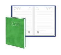 Agenda 2026 dia por página DEUSTO - Sincroniza con calendarios Google y Outlook - Agenda anual Trabajo tamaño A5 - Daily Planner 2026 - Fabricado en Italia (Premium Verde)