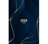 Agenda 2026: Día por página, grande Diaria calendario - español - tamaño A4 -12 meses .