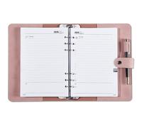 Agenda 2026 Dia por Pagina Tamaño A5, Horario 8:00-20:00, Recargable Planificador Anual con Vista Mensual, Página de Notas, Contactos, Bolsillo, Portabolígrafos, Tapa Blanda de Cuero PU, Ene a Dic