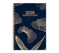 Agenda 2026, diseño de bloque grande con fechas, 21,59 x 16,5 x 2 cm, calendario semanal y mensual, planificador académico, agenda diaria anual, elegante diseño floral, para el hogar, la oficina y la
