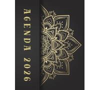 Agenda 2026: Gionrnaliera da Gennaio a Dicembre, 1 pagina per giorno, formato grande A4, con orari 08:00 - 23:30, 12 mesi e 365 giorni