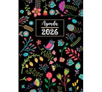Agenda 2026 giornaliera A4: Pianificazione Giornaliero,1 pagina per giorno da Gennaio 2026 a Dicembre 2026 - Fiori - Formato Grande.