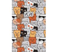 Agenda 2026 Giornaliera A5 Gatti: Un Giorno Per Pagina | Pianificatore Piccolo Italiano di 12 Mesi da Gennaio a Dicembre 2026 | Planner Compatto 365 Giorni