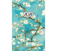 Agenda 2026 Giornaliera A5 Un Giorno Per Pagina: Pianificatore Piccolo Italiano di 12 Mesi da Gennaio a Dicembre 2026 | Planner Compatto 365 Giorni | Van Gogh, Ramo di mandorlo fiorito