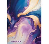 Agenda 2026 journalier a4 1 page par jour avec heures: Carnet organiseur de bureau professionnel simple & pratique sur 12 mois. Planificateur annuel français 365 jours. Cahier de bord grand format.