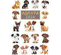 Agenda 2026 journalier: Organisateur journalier de 365 Jours | 12 mois de Janvier à Décembre 2026 |1 Jour par page avec Heure | Grand format A4 | Chiens