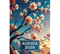 Agenda 2026 Journalier: Planificateur journalier 2026, 1 page par jour avec heure, de janvier à décembre , Format A4.