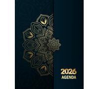 Agenda 2026 journalier: Une Page par Jour - 365 Jours avec Heure | Format A4 |Thème Mandala