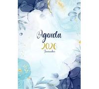 Agenda 2026 journalier: Une page par jour avec heure - 365 jours, Planificateur grand format A4 avec planification mensuel | Bleu.