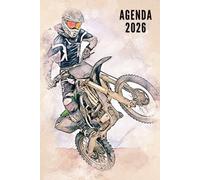 Agenda 2026: Motocross - Semainier et Mensuel de Janvier à Décembre 2026 | Idéal pour Les Étudiants, Professionnels et Particuliers | Calendrier, Liste de Contacts, Notes - Petit Format de Poche
