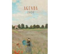Agenda 2026: Petit format de poche, Semainier, Planificateur hebdomadaire, Format 10x15 cm, 116 pages sur papier crème 90g/m², Claude Monet