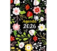 Agenda 2026: Pianificazione Giornaliero Grande A4,1 Pagina per Giorno, 365 Giorni, con obiettivi mensili, note e lista delle cose da fare | Orario dalle 8:00 alle 22:00 - Fiori.