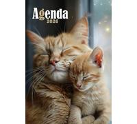 Agenda 2026: Planificateur et Organisateur Journalier A5 un jour sur 1 page | 365 jours | Couverture Chat et Chaton