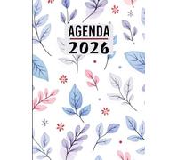 Agenda 2026: PLanner Giornaliero Formato grande A4, 1 pagina per giorno da Gennaio 2026 a Dicembre 2026 | Fiori.