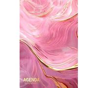 Agenda 2026: Semainier - 1 semaine sur 2 pages | Petit format de poche - A6 | 10x15 cm | Marbre Rose Or