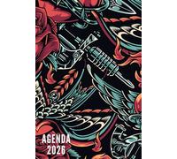 Agenda 2026: Tatouage - Semainier et Mensuel de Janvier à Décembre 2026 | 12 Mois | Idéal pour Les Étudiants, Professionnels et Particuliers | Calendrier, Liste de Contacts, Notes