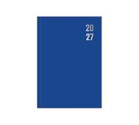 Agenda 2027 A5, día semanal por página, organizador diario de tapa dura azul atrevido, libro de citas de negocios, ranuras por hora, profesional, oficina en casa, escritorio, negocios